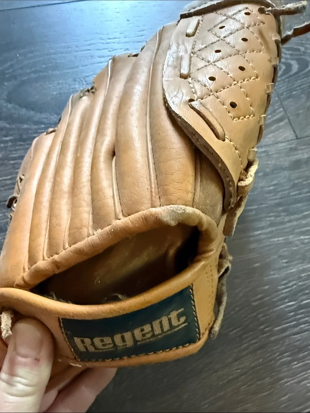 Kids' Tan Leather Baseball Glove